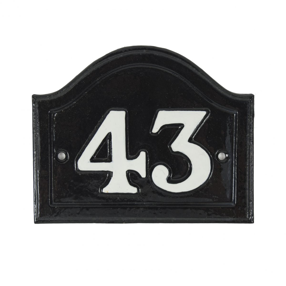 Cast Iron Arched House Number Sign