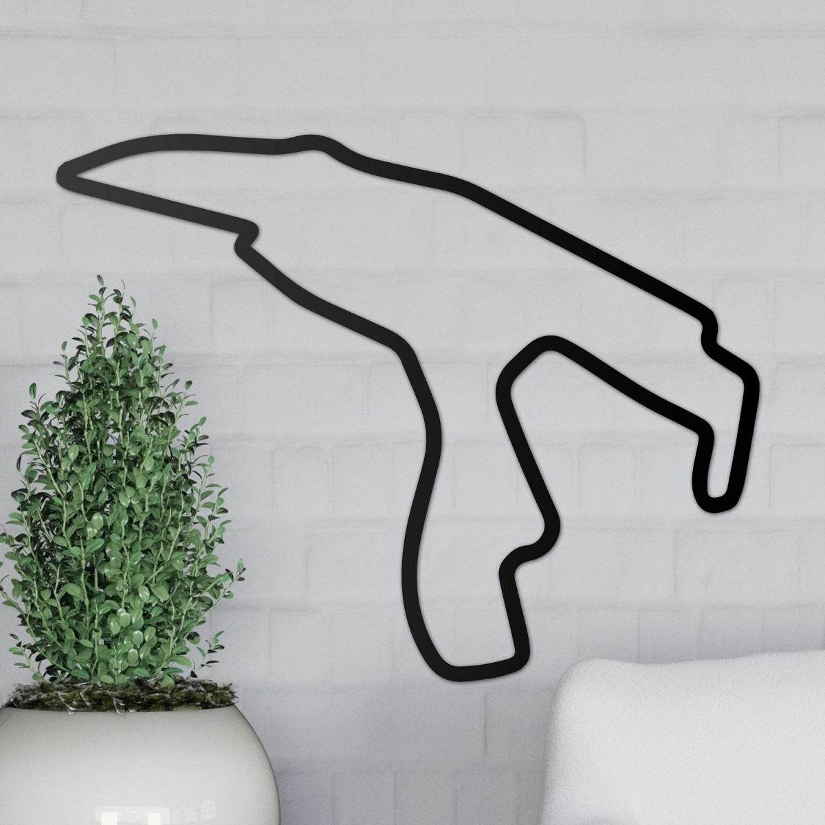 Francorchamps Motor Circuit Wall Art in Situ 