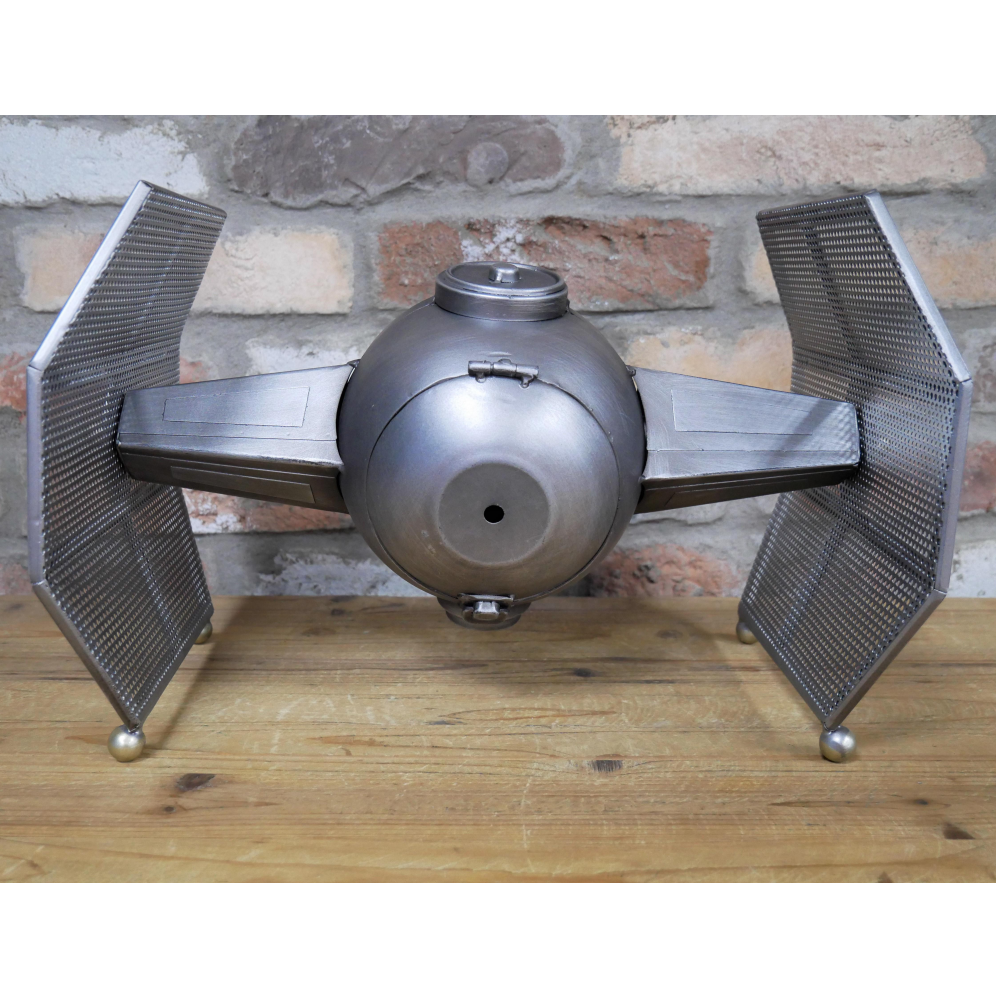 View of the Back of the Spaceship Silver Mantel Clock