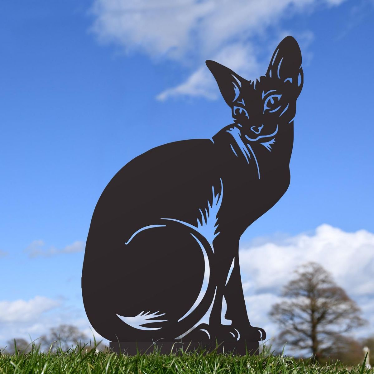 Black Sphynx Cat Silhouette