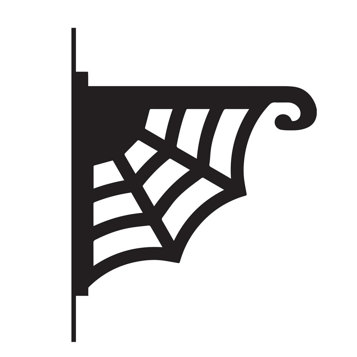 Spider Web Heavy Duty Hanging Basket Bracket Finished in Black