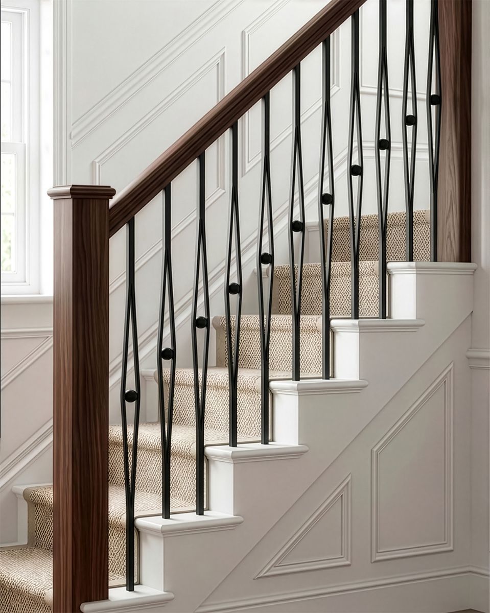 Split Stair Spindles - Spindle Only - No Bracket digital illustration