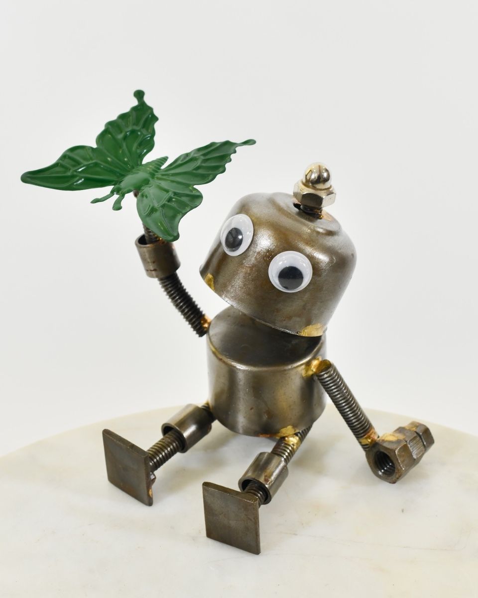 "Sprocket" the Upcycled Metal Home Ornament green