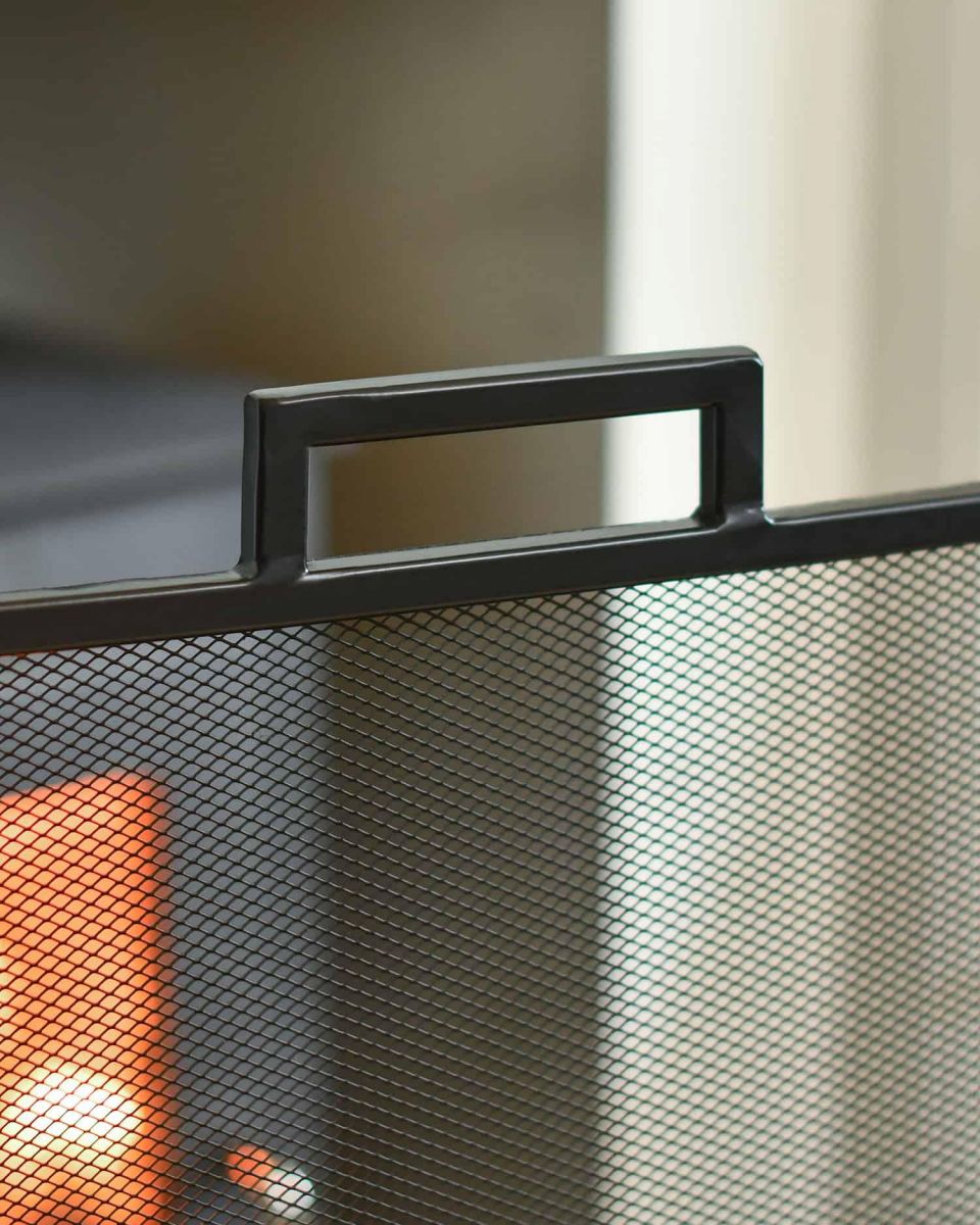 Close-Up of Handle on Square Simplistic Contemporary Three Fold Fireguard