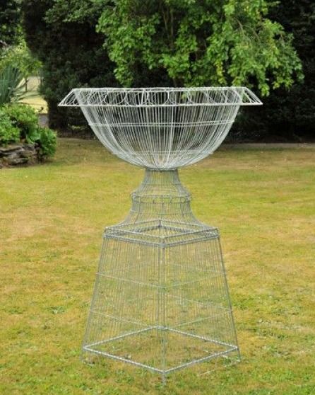 "St Austell" Wirework Planter in Situ in the Garden