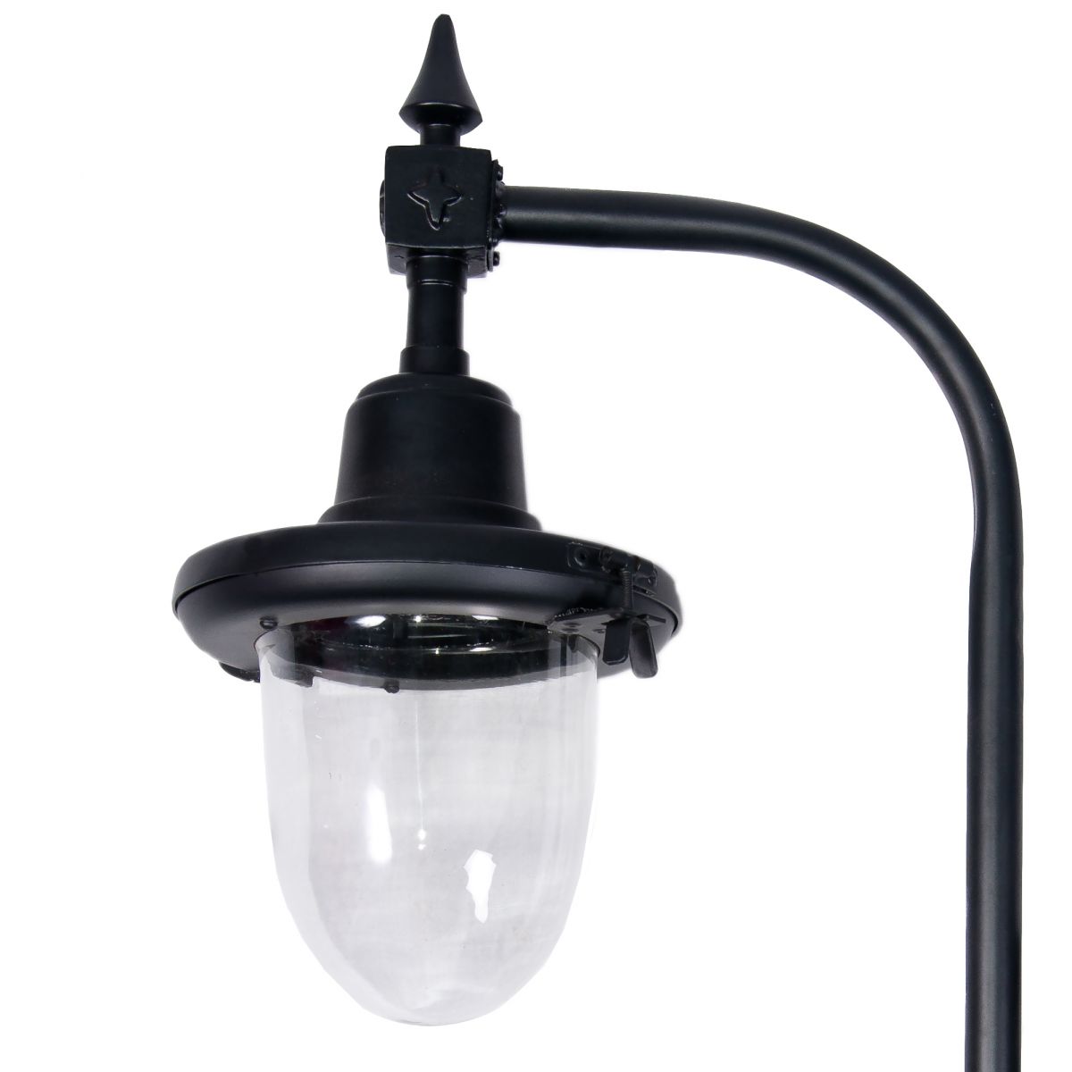 Detailed image of black St Marlo Lamp post lantern. 