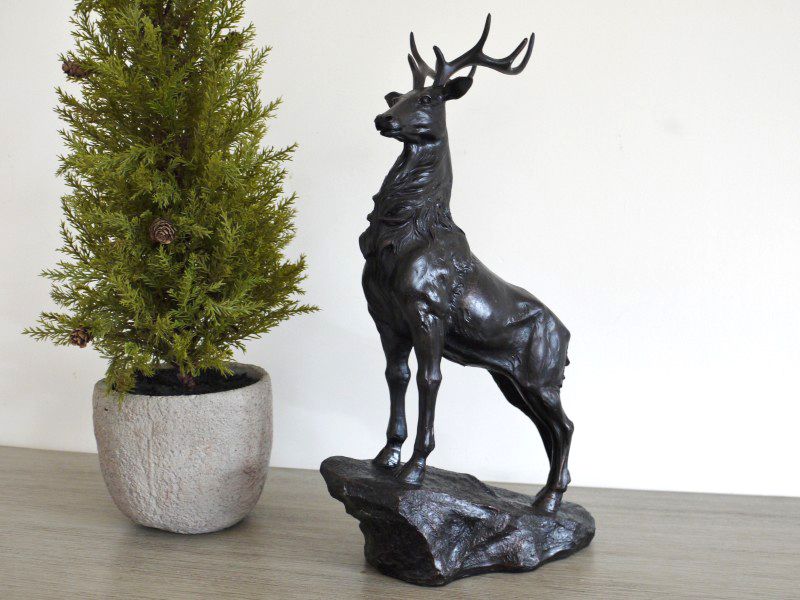 Deep Bronze Finish Highland Stag Ornament 