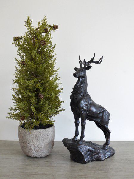 Deep Bronze Finish Highland Stag Ornament 