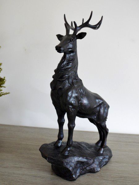 Deep Bronze Finish Highland Stag Ornament 