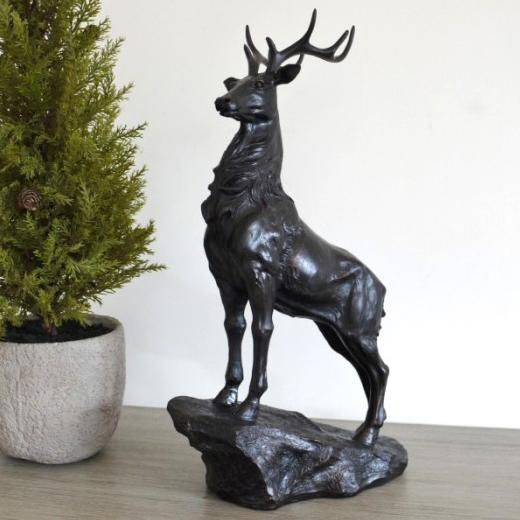 Deep Bronze Finish Highland Stag Ornament 