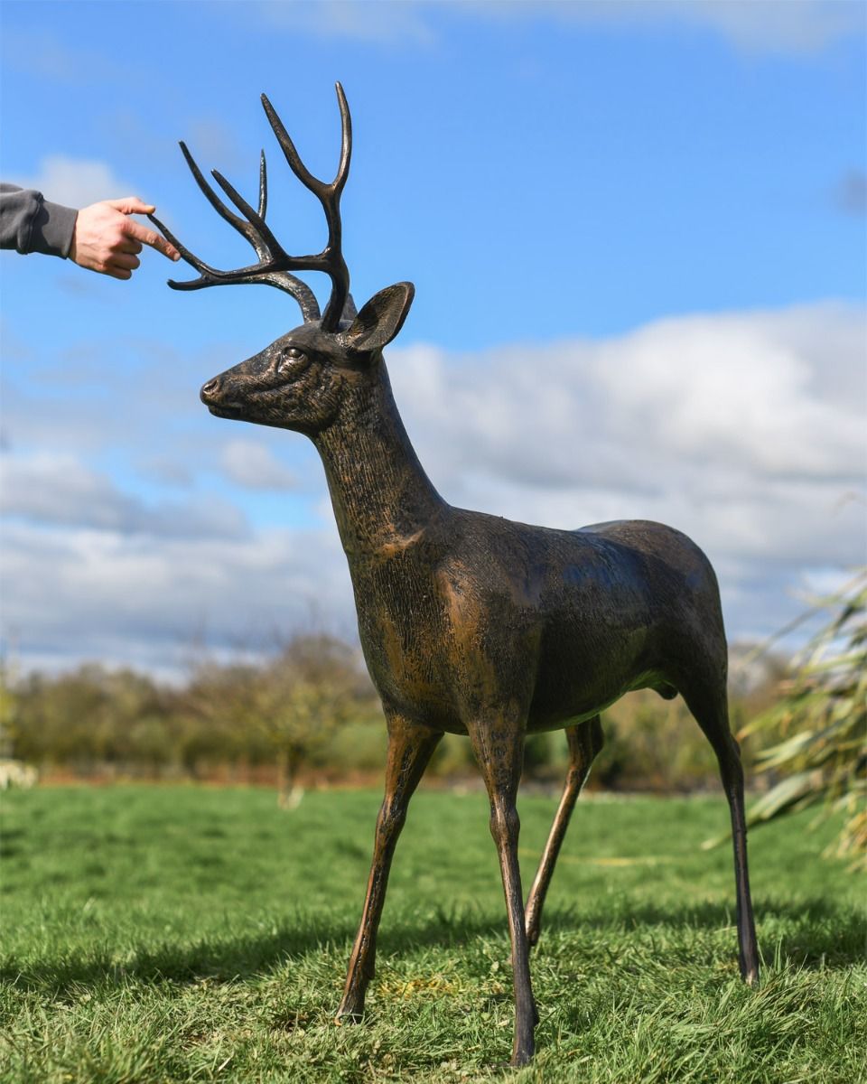 "Shadow" Stag Sculpture In Situ 