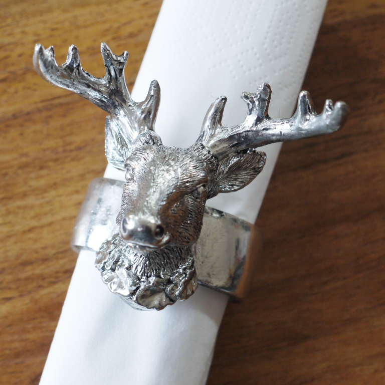 Stag Napkin Ring Holder In Use