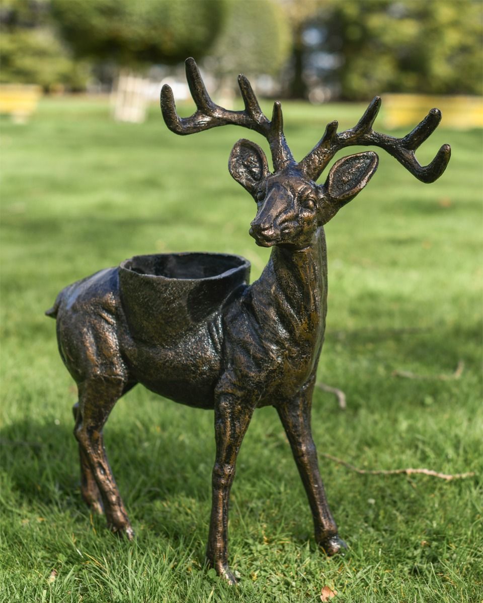 "Ezra" Stag Garden Sculpture and Planter 