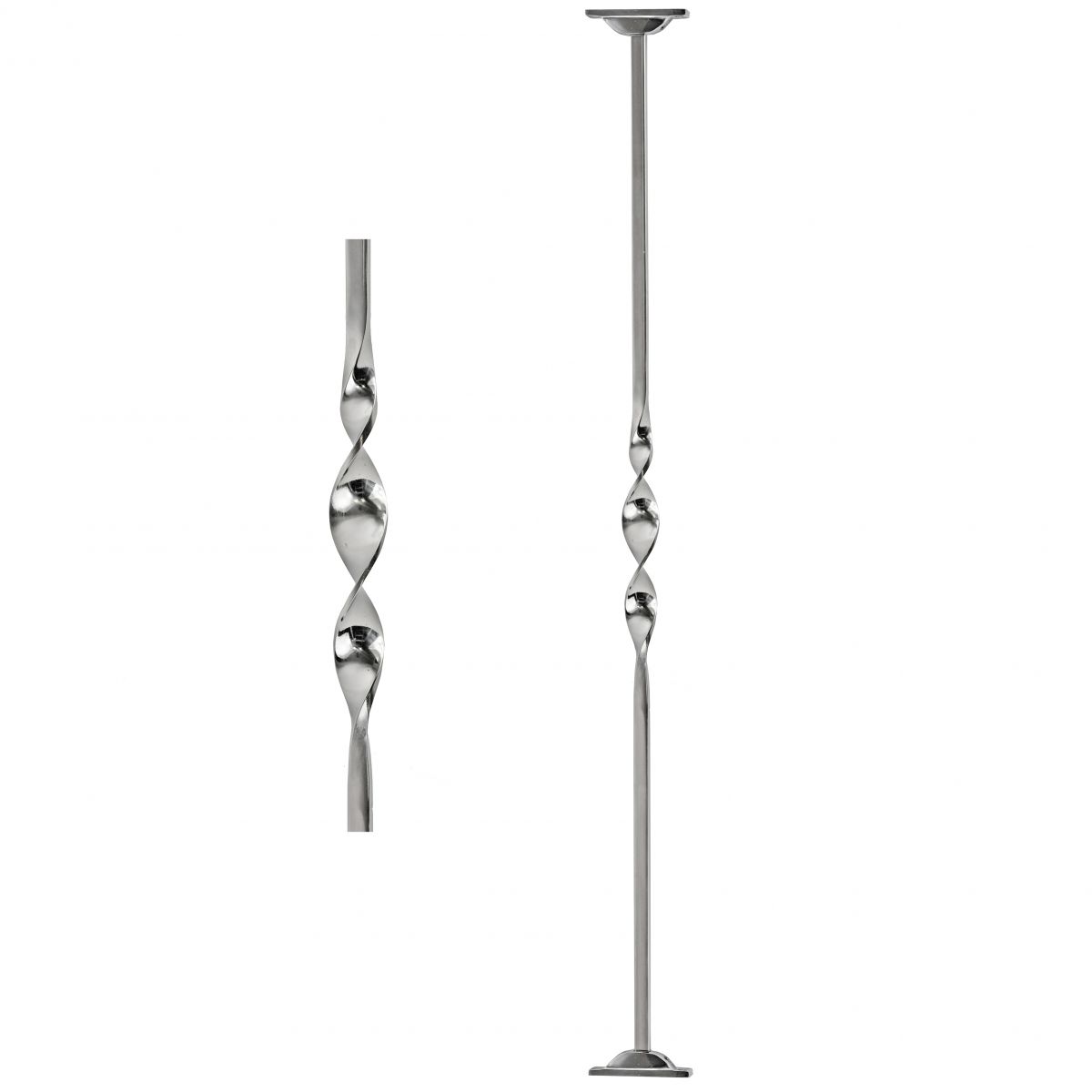 Stainless Steel Single Bold Twist Stair Rod