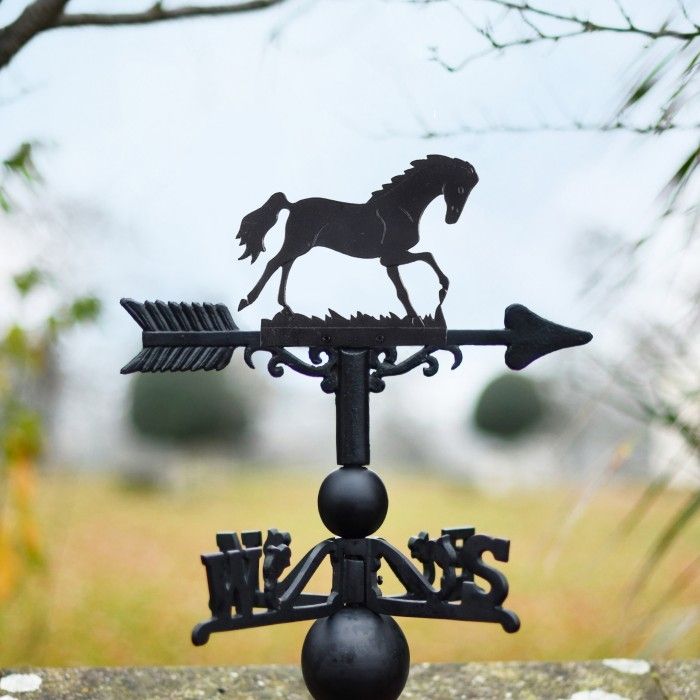 Cast Iron Horse Weathervane Topper