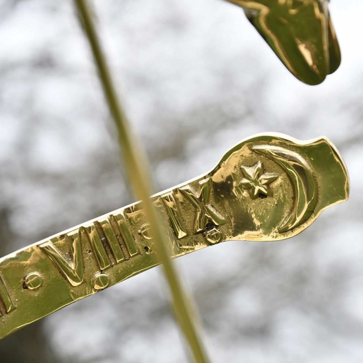 Close-up of the Roman Numerals on the Inside of the Serpent Armillary