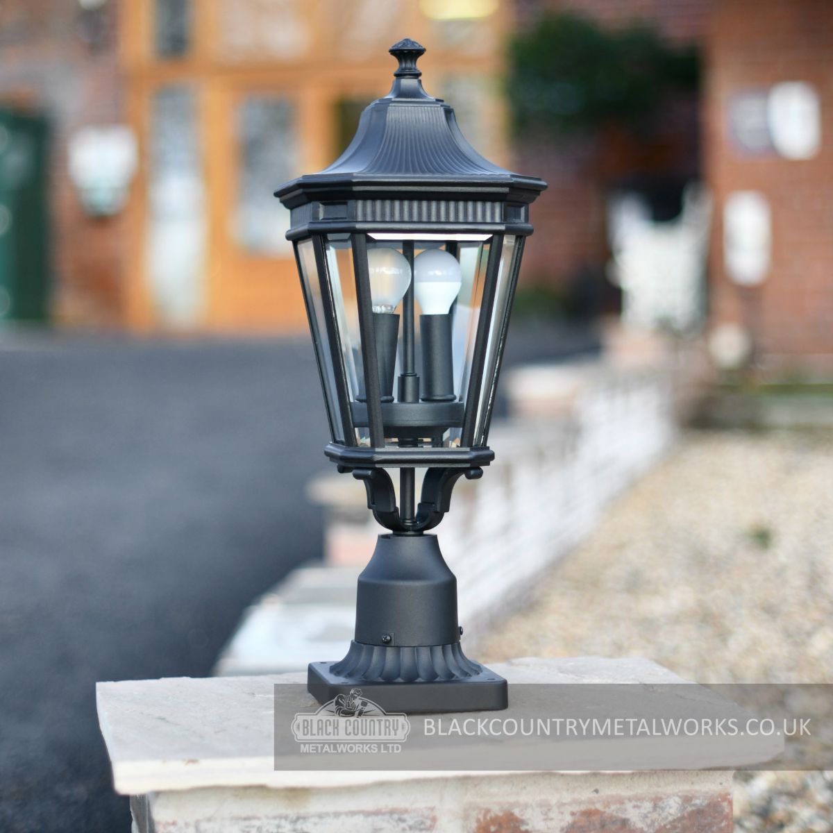 Traditional Gas lantern Inspired Pillar Light
