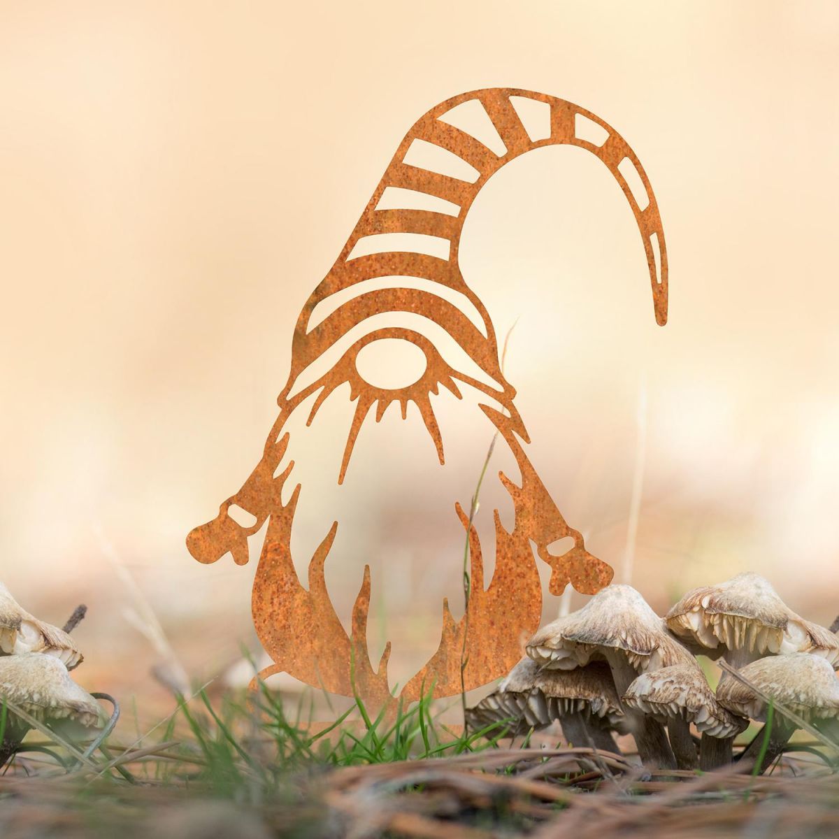 Gonk Gnome With Stripy Hat Silhouette in Use Outdoors