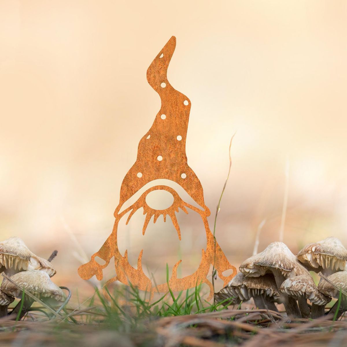 Standing Gonk Gnome Silhouette in Use Outdoors Standing Gonk Gnome Silhouette in Use Outdoors