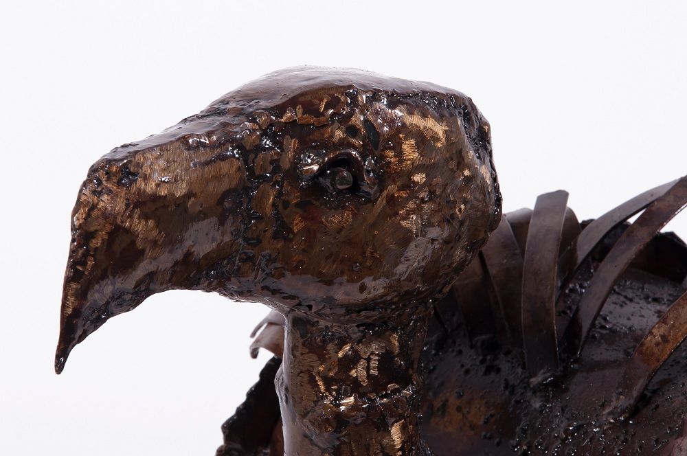 "Kendrick Falls" Standing Vulture Garden Sculpture