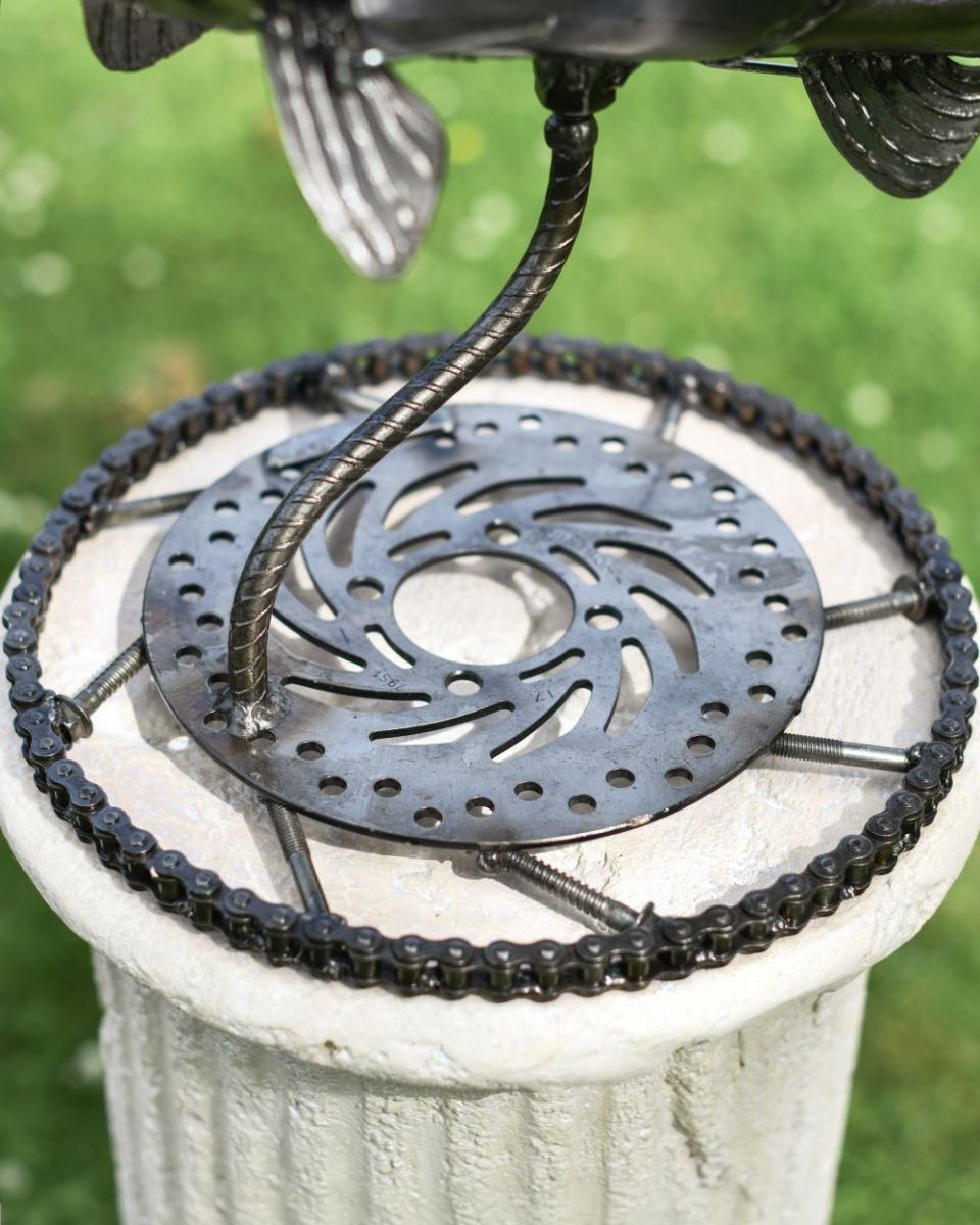 Close up of Recycled Metal Steampunk Fish base Close up of Recycled Metal Steampunk Fish base