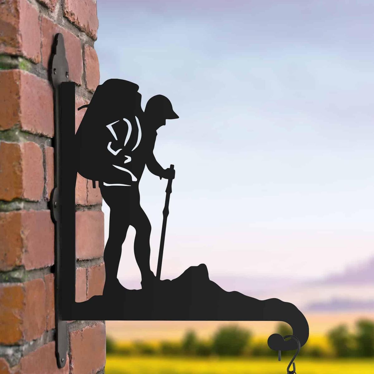 Steel "Backpacking" Hanging Basket Bracket Steel "Backpacking" Hanging Basket Bracket