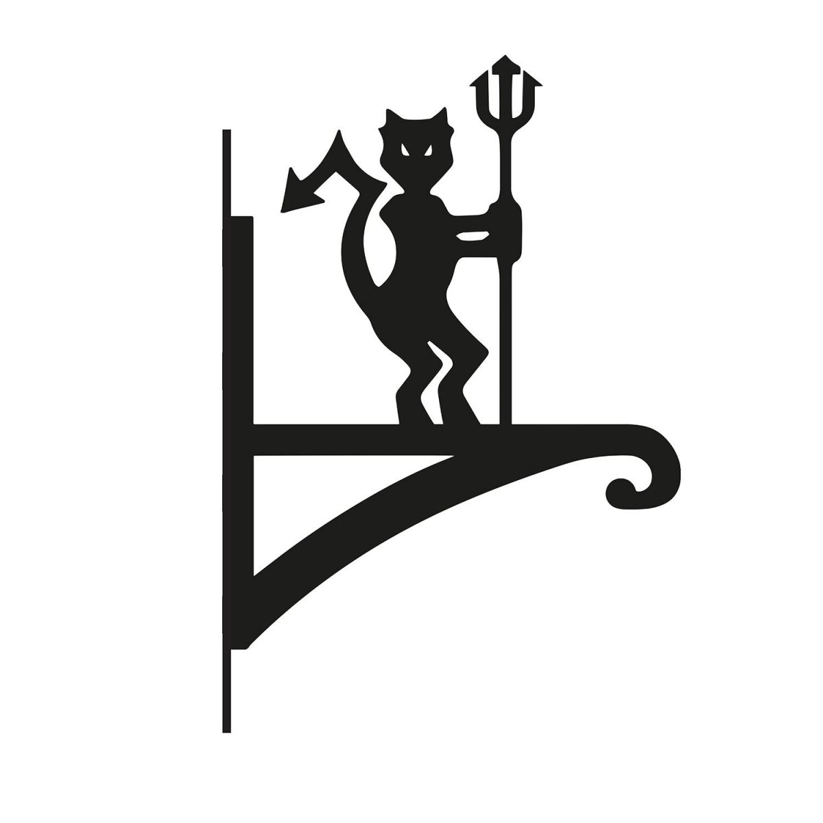 Close-Up of Steel "Red Devils" Hanging Basket Bracket Close-Up of Steel "Red Devils" Hanging Basket Bracket