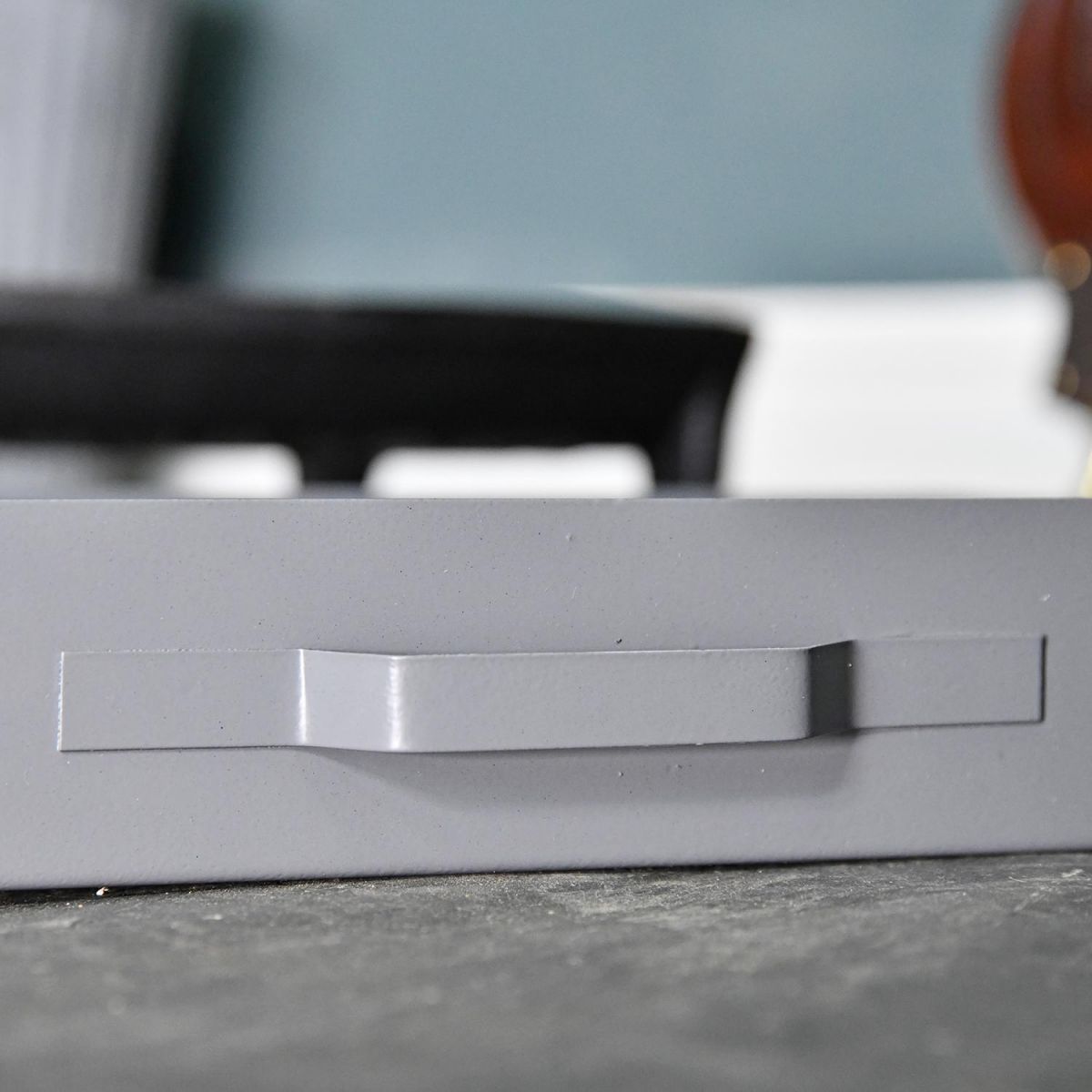 Handle on the Front of the Steel "Basket" Ash Pan