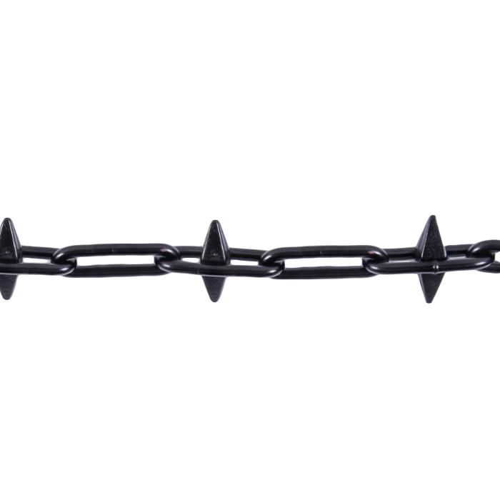 Black Steel Chain With Alternative Spikes