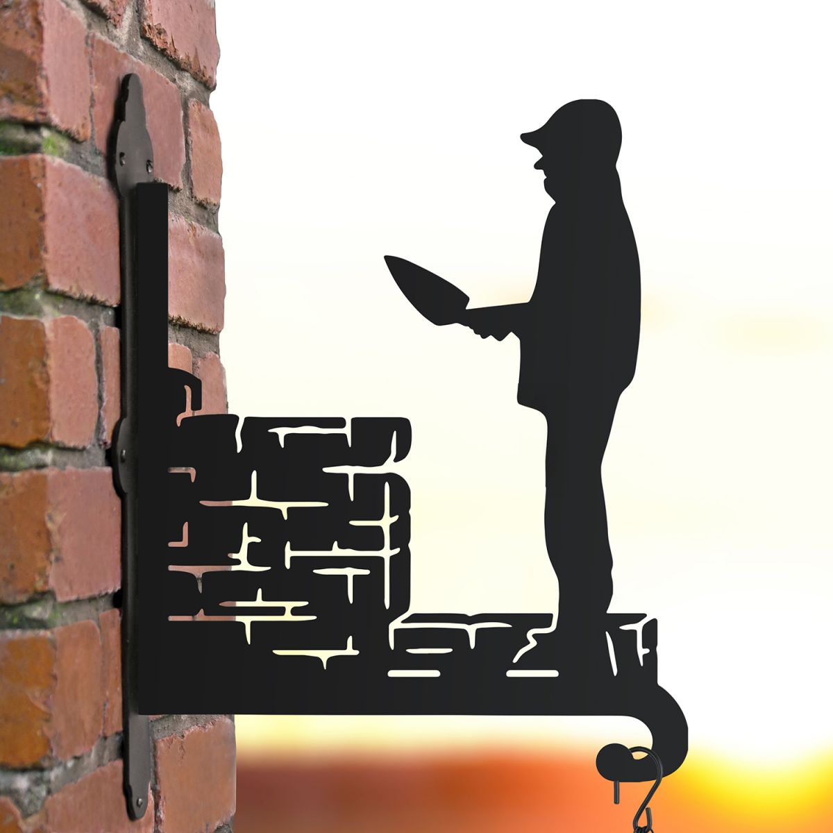 Bricklayer Design Hanging Basket Bracket Created From Steel Bricklayer Design Hanging Basket Bracket Created From Steel