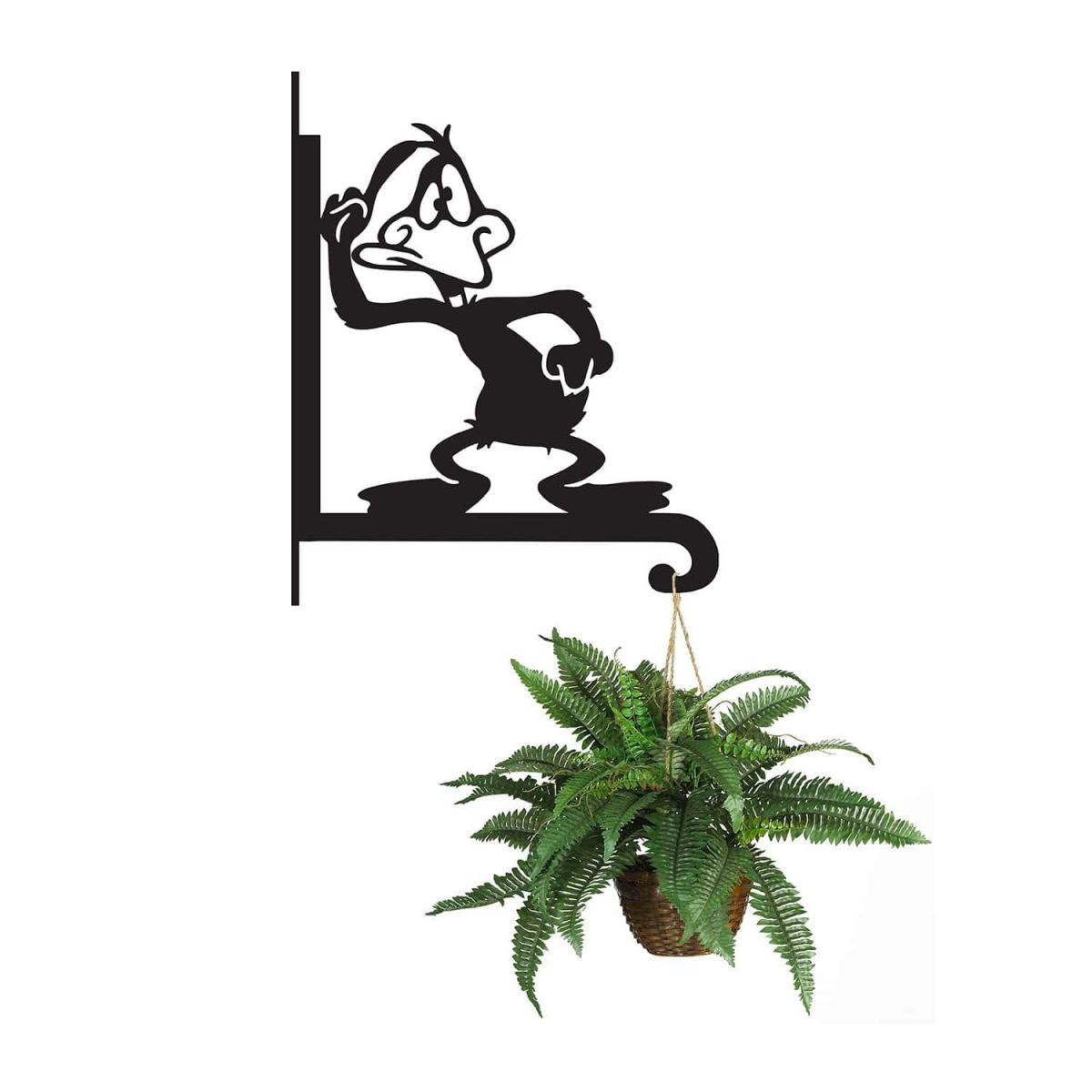 Steel Cartoon Daft Duck Hanging Basket Bracket with Planter Steel Cartoon Daft Duck Hanging Basket Bracket with Planter