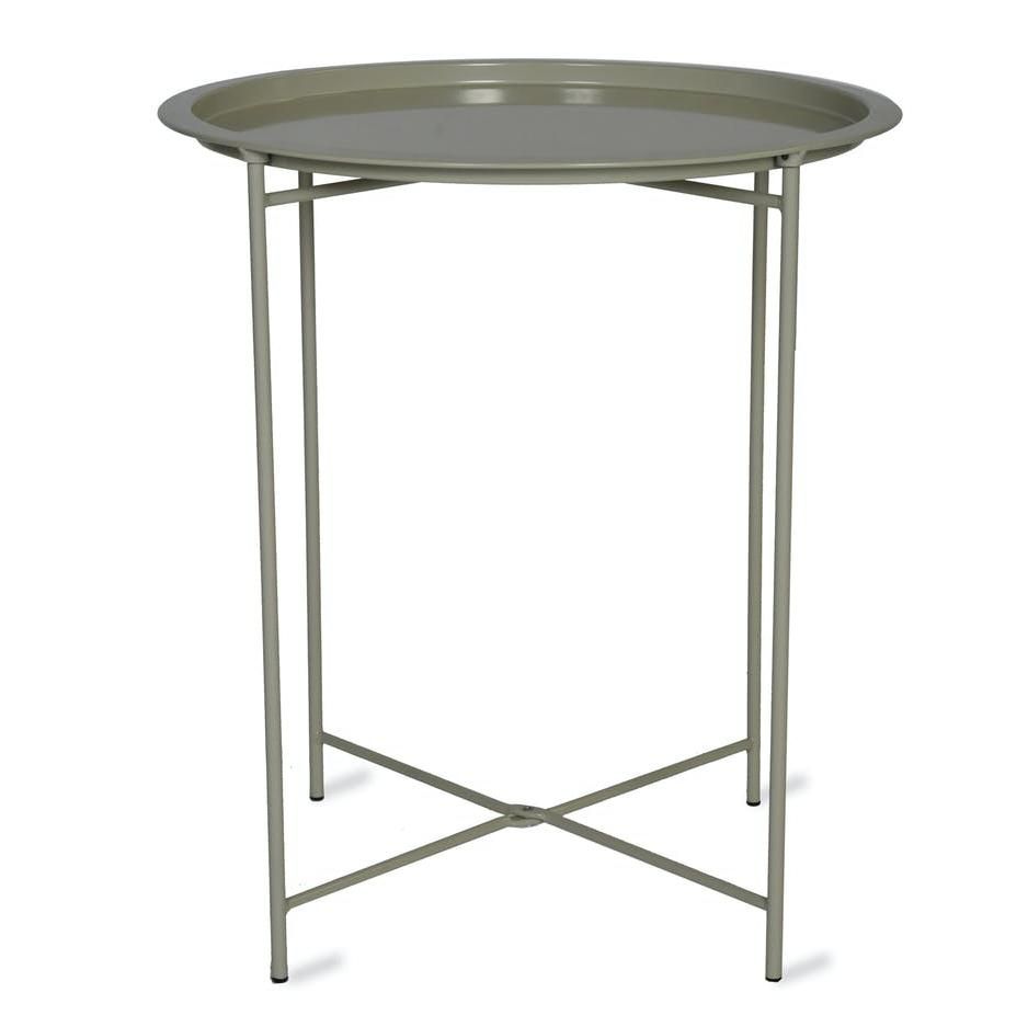Steel Side Table in a Clay Finish