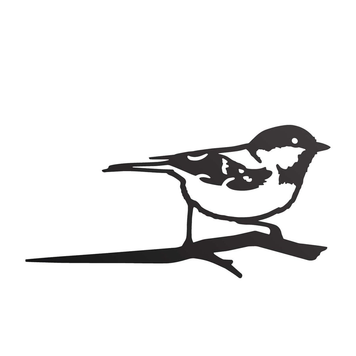 Close-Up of Steel Coal Tit Tree Spike - Black