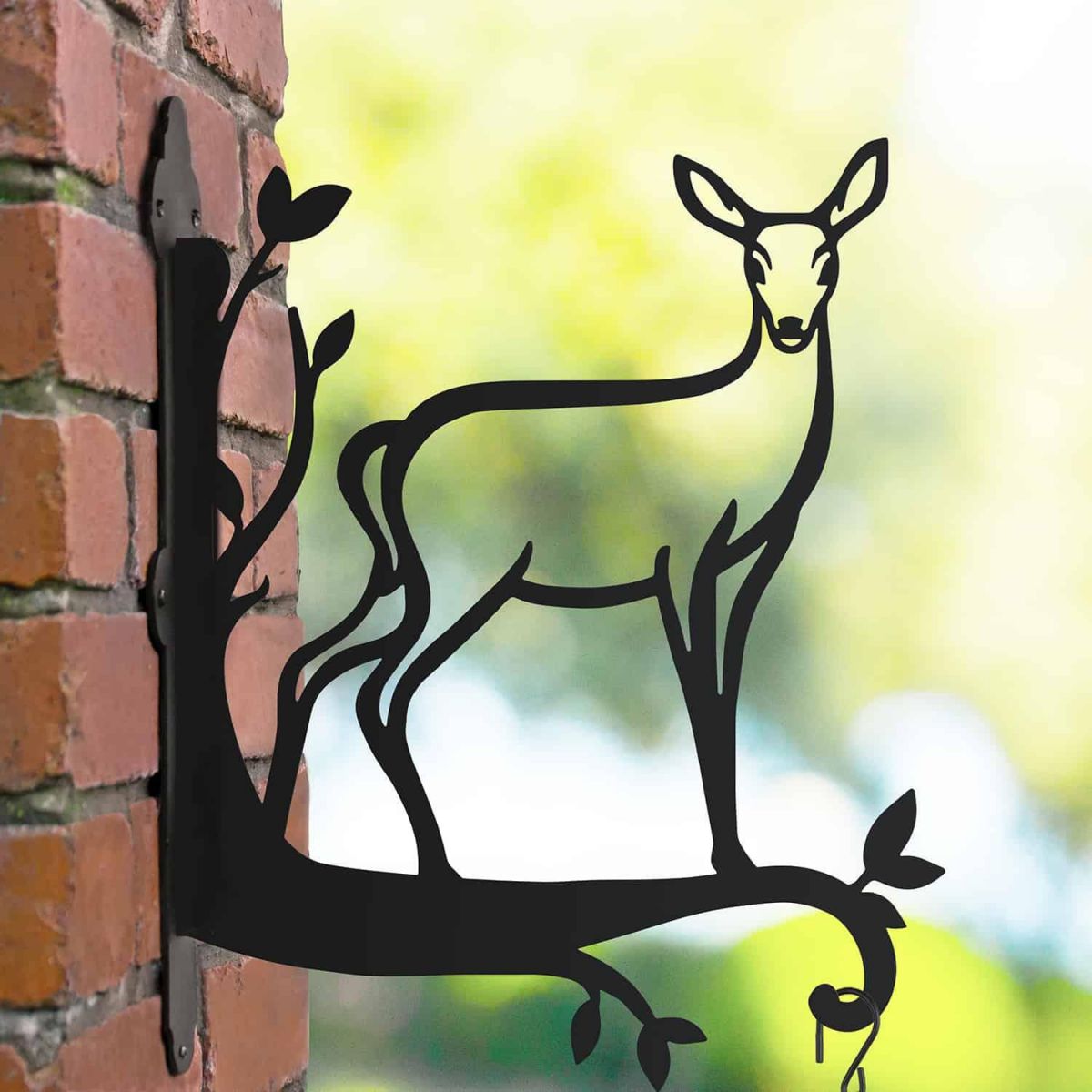 Steel Contemporary Doe Hanging Basket Bracket in Situ