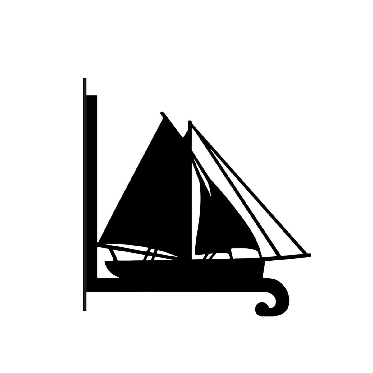 Close-Up of Steel Cutter Ship Hanging Basket Bracket Close-Up of Steel Cutter Ship Hanging Basket Bracket