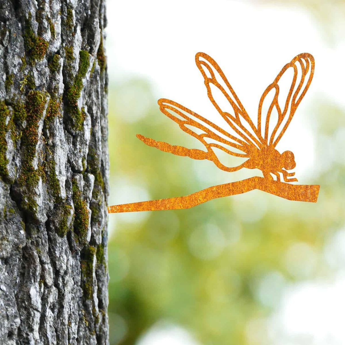 Steel Dragonfly Tree Spike - Rustic