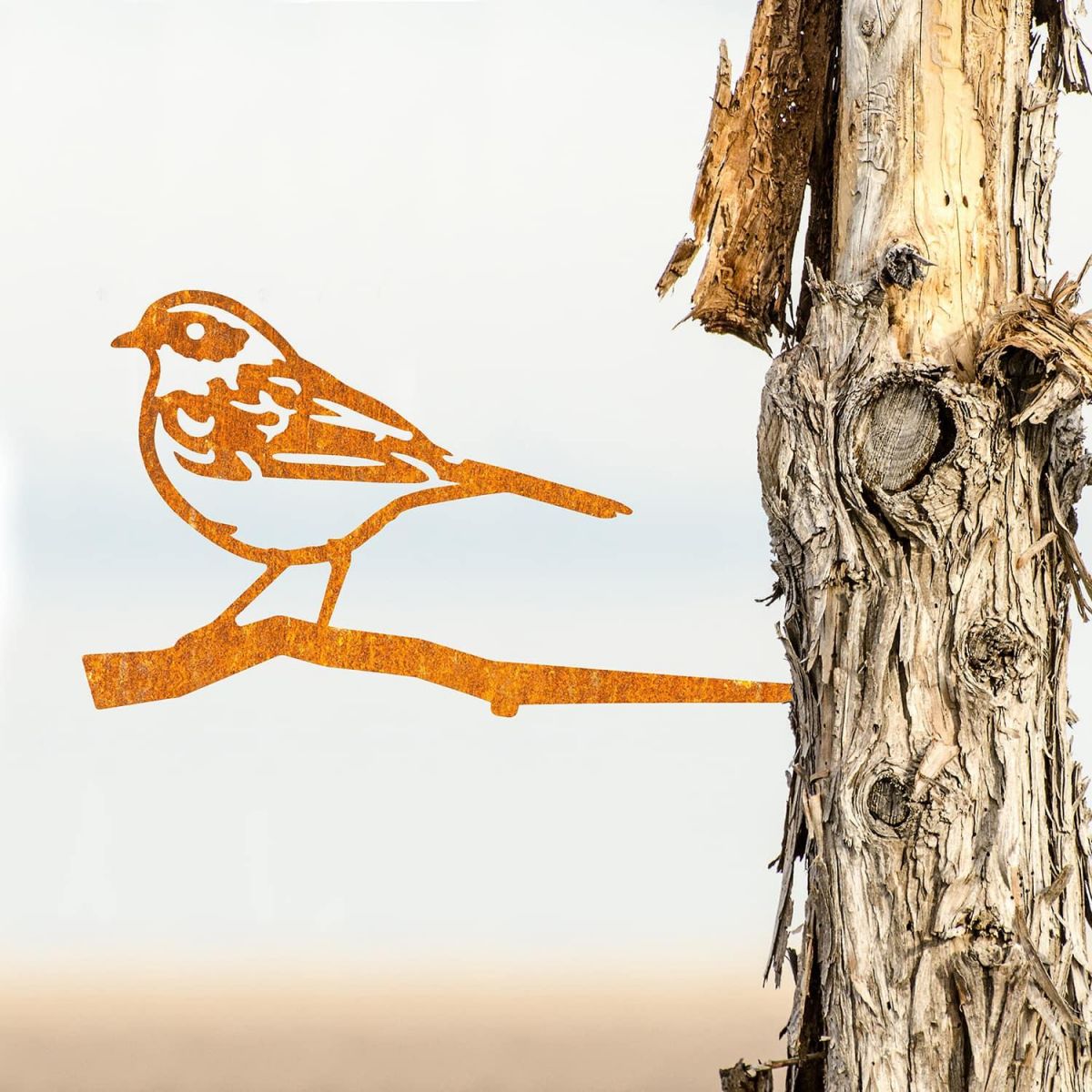 Steel Dunnock Tree Spike - Rustic