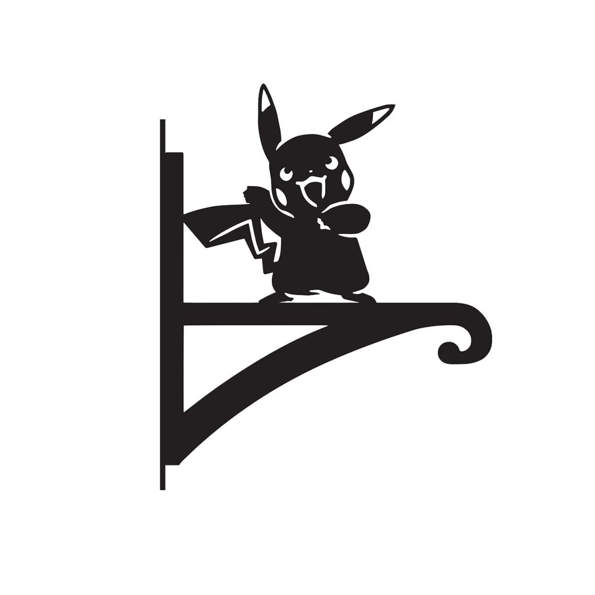 Close-Up of Steel First Evolution Yellow Electric Character Hanging Basket Bracket