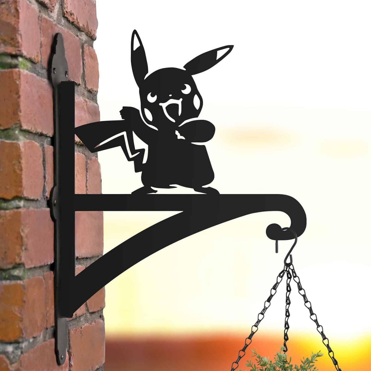 Steel First Evolution Hanging Basket Bracket with Yellow Electric Character Topper