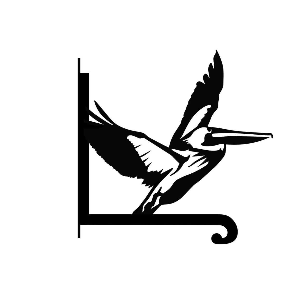 Close-Up of Steel Flying Pelican Hanging Basket Bracket