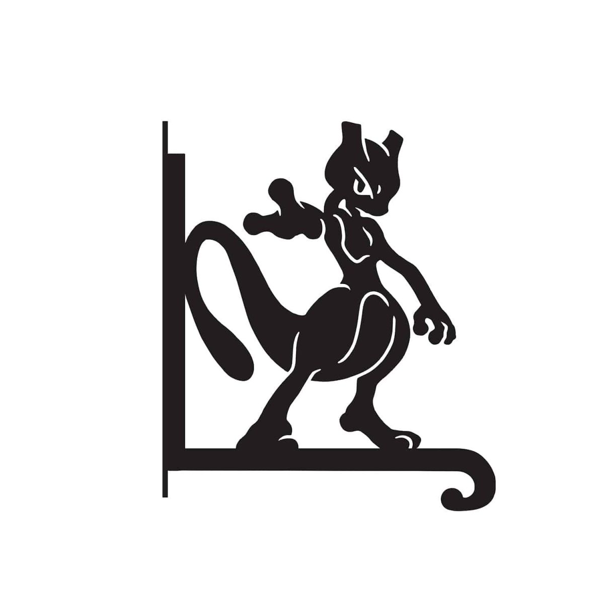 Steel Generation I Legendary Psychic Character Hanging Basket Bracket on White Background