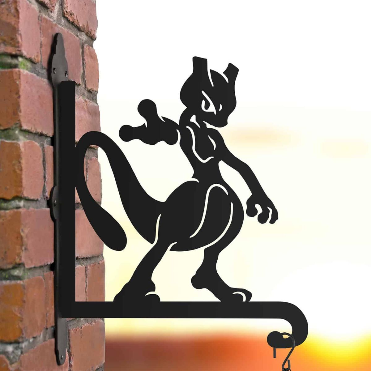 Steel Generation I Legendary Psychic Character Hanging Basket Bracket in Situ