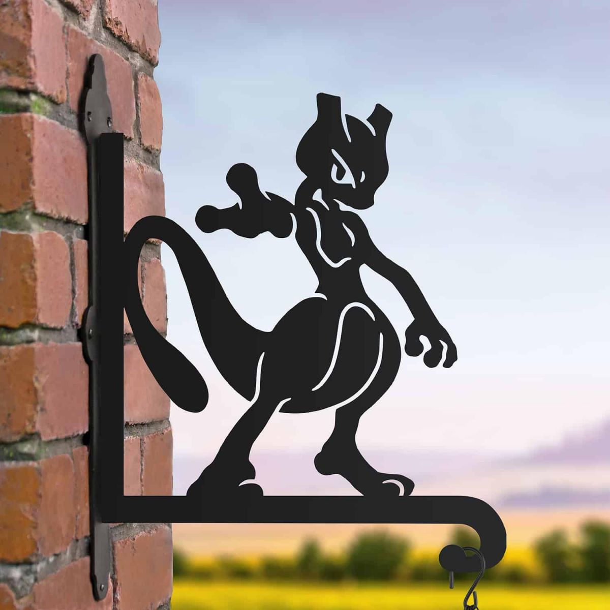 Steel Hanging Basket Bracket with Generation I Legendary Psychic Character Motif