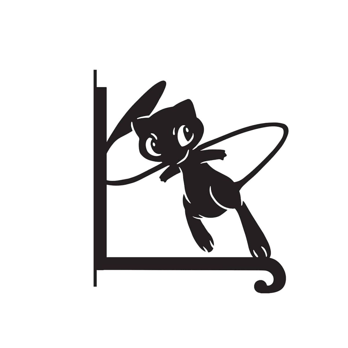 Steel Generation I Psychic Character Hanging Basket Bracket on White Background Steel Generation I Psychic Character Hanging Basket Bracket on White Background