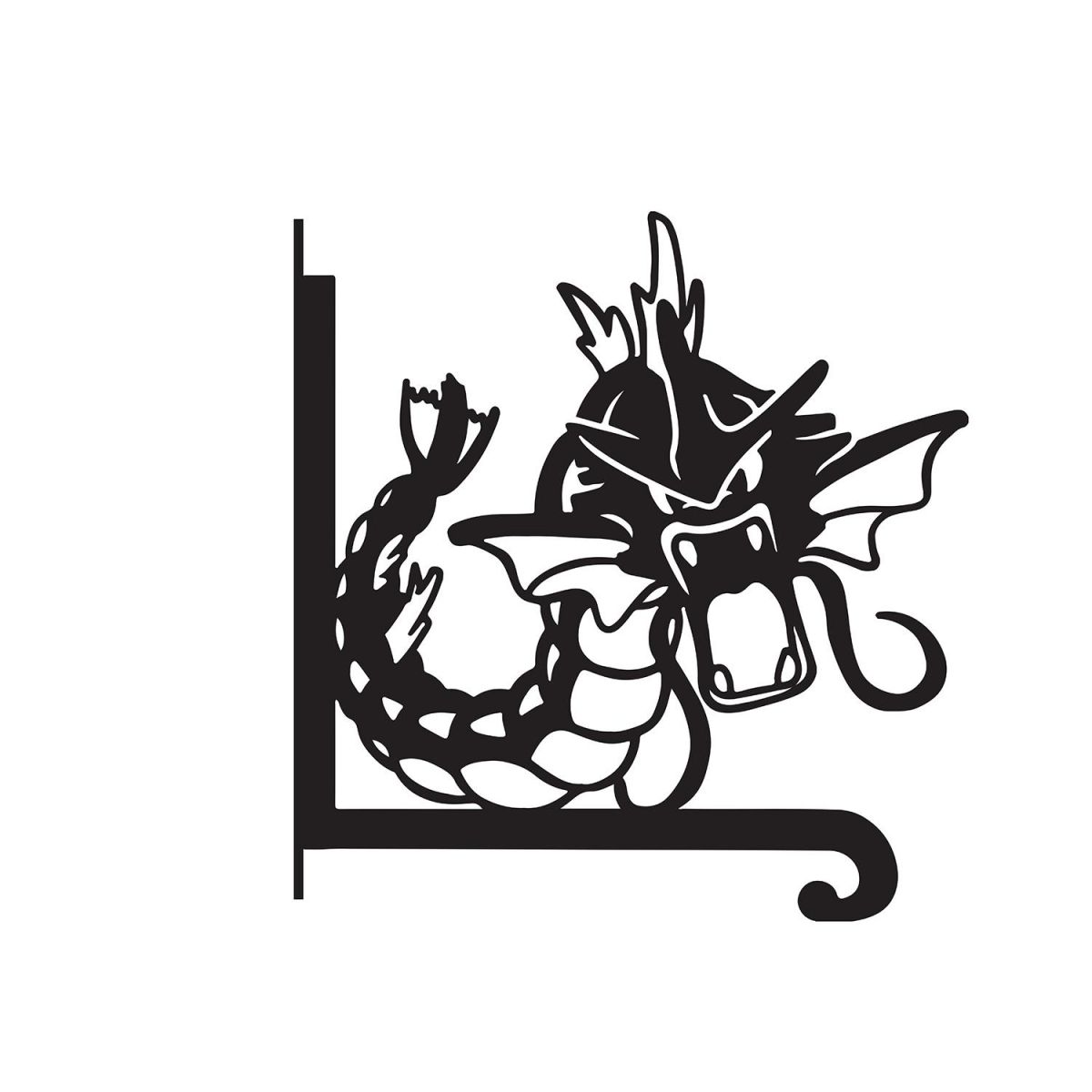 Steel Generation I Water Creature Hanging Basket Bracket on White Background