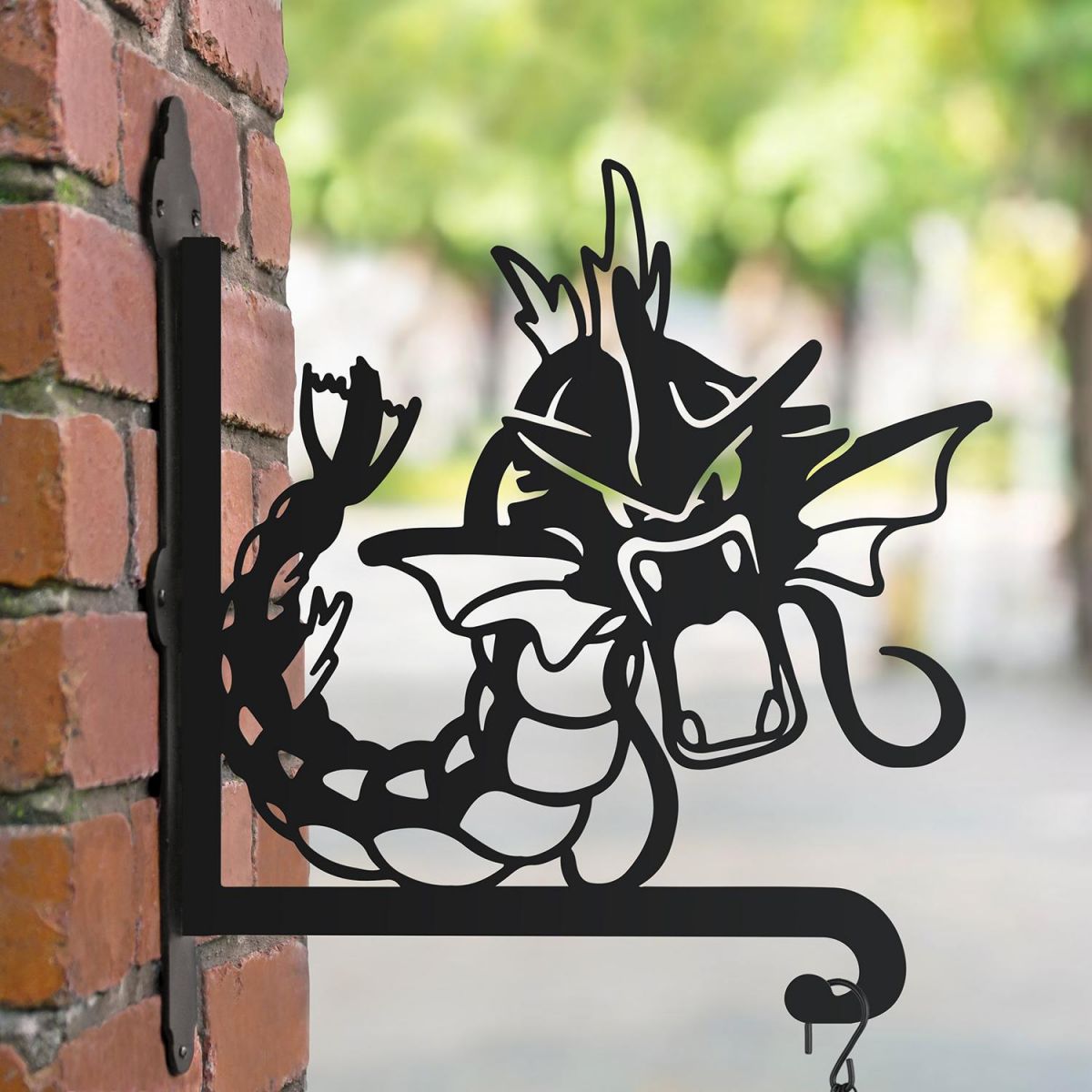 Steel Hanging Basket Bracket with Generation I Water Creature Topper