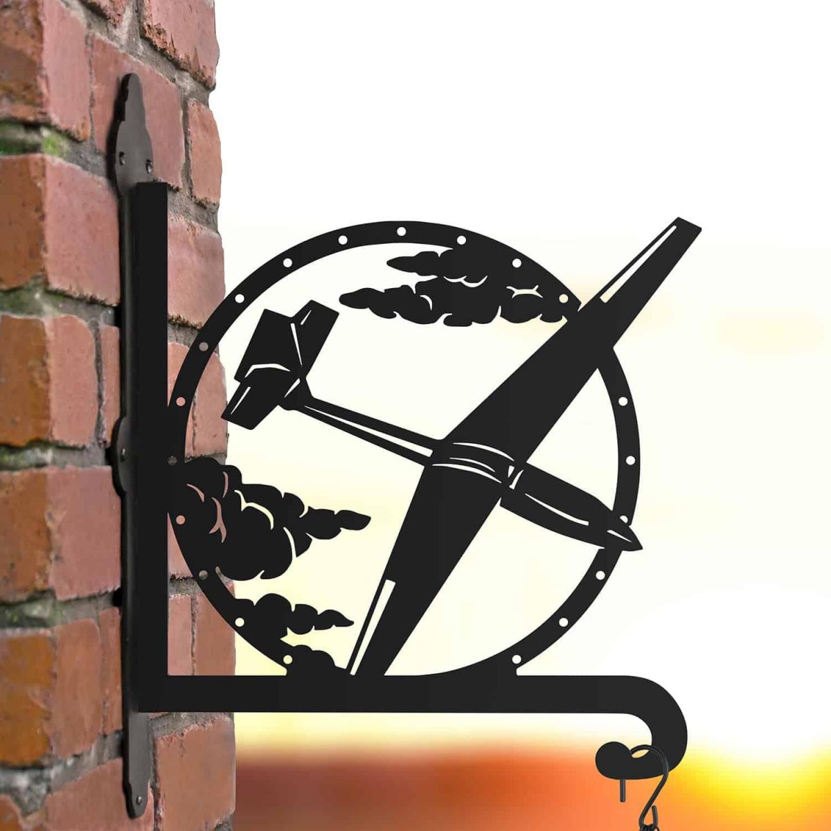 Steel Glider Plane Hanging Basket Bracket