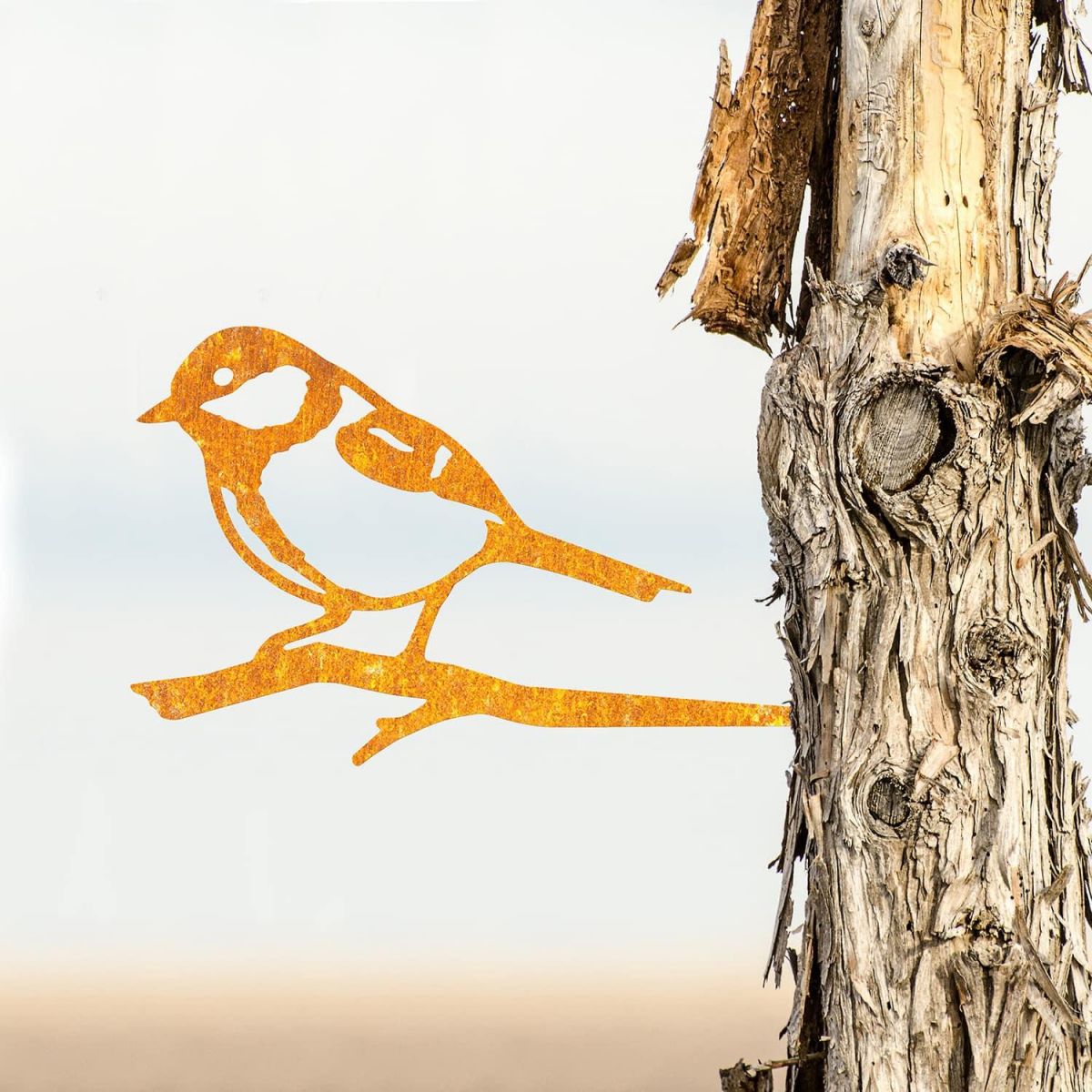 Steel Great Tit Tree Spike - Rustic