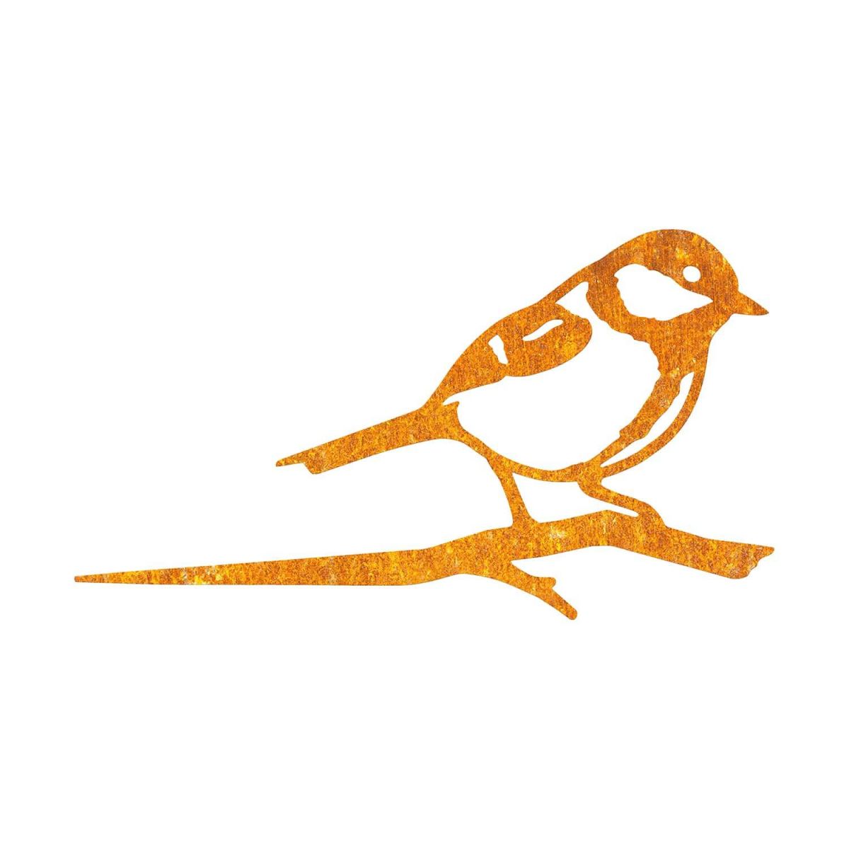 Close-Up of Steel Great Tit Tree Spike - Rustic