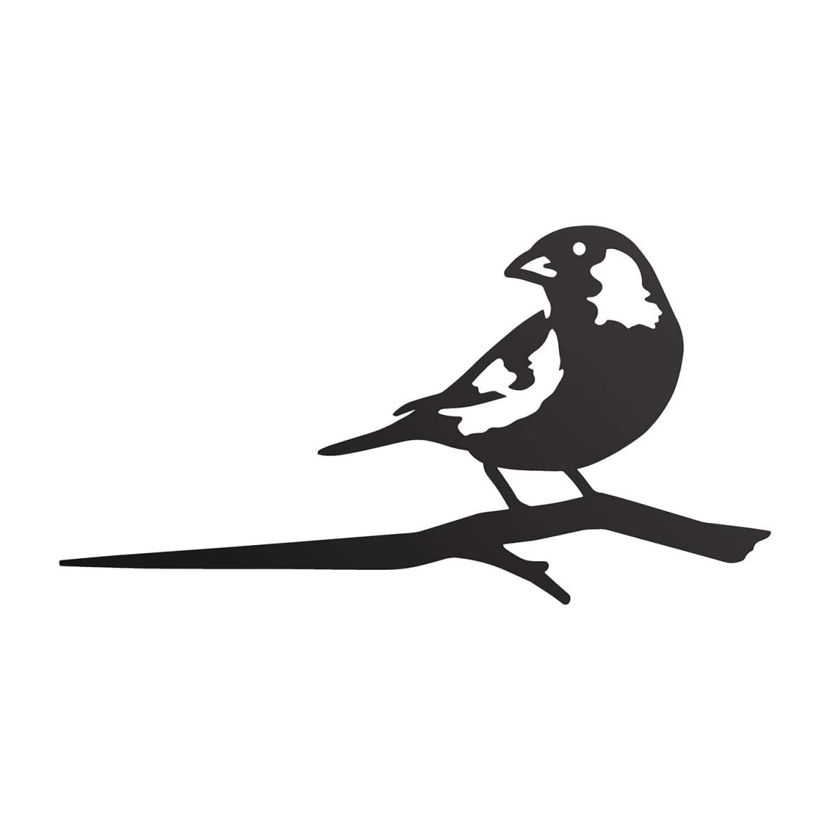 Close-Up of Steel Greenfinch Tree Spike - Black